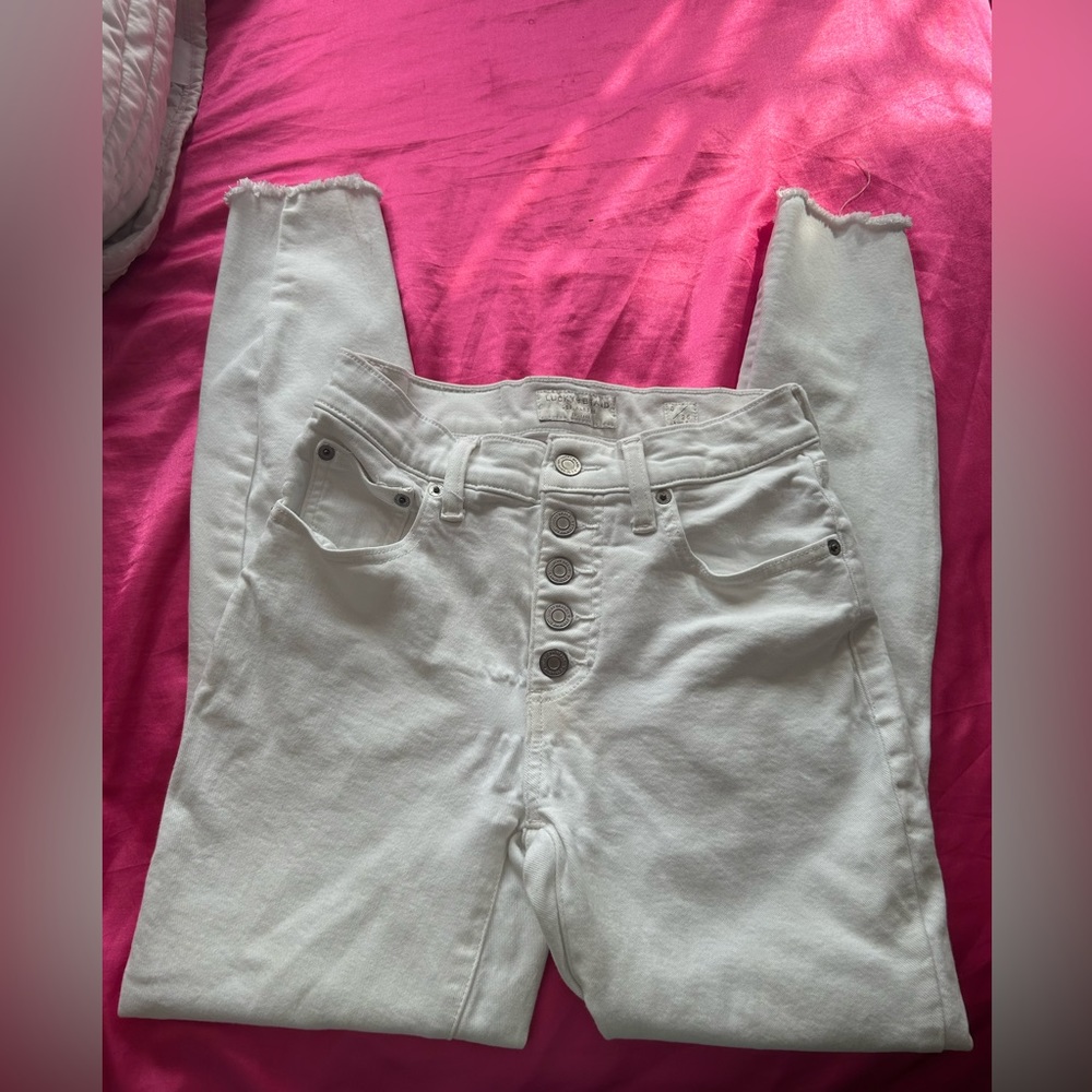 Lucky brand white skinny jeans
